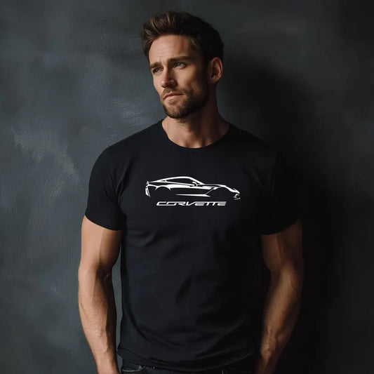 Corvette C7 Silhouette T-Shirt, Bella and Canvas T-Shirt, Corvette Apparel, Graphic Tee, Soft T-Shirt, Unisex T-Shirt, Raceday Gear