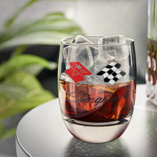 Corvette C3 Whiskey Glass, Barware for Car Lovers, Vintage Style Drinkware, Gift for Guys, Gifts for Car Girls, Whiskey Collectors