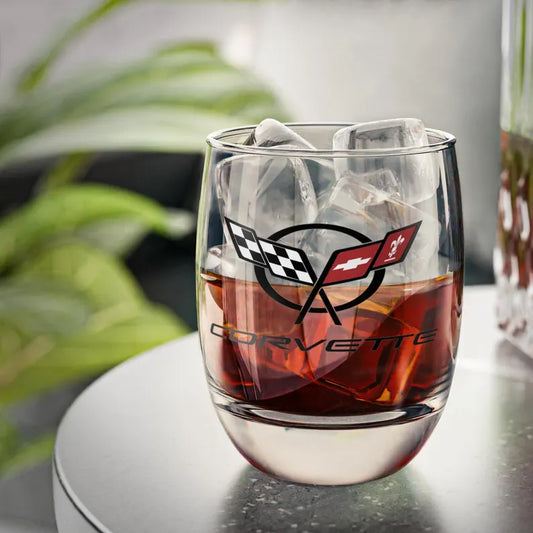 Corvette C5 Whiskey Glass, Barware for Car Lovers, Vintage Style Drinkware, Gift for Guys, Gifts for Car Girls, Whiskey Collectors