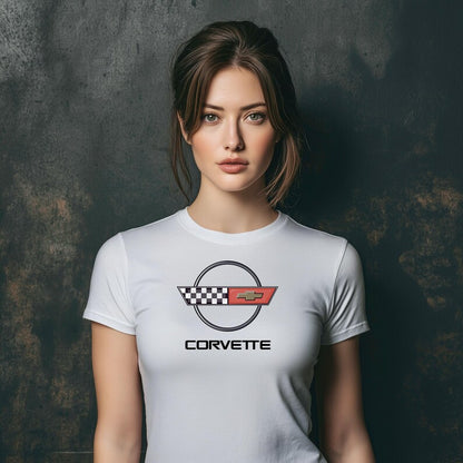 Corvette Womens C4 T-Shirt, C4 Logo, Soft Next Level brand T-Shirt, Corvette Apparel, Graphic Tee, Unisex T-Shirt, Raceday Gear