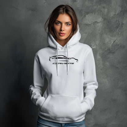 Corvette C7 Hoodie, Corvette Sweatshirt, Gifts for Car Guys, Gifts for Car Girls, JERZEES® NuBlend®, Pullover, Unisex, Hoody