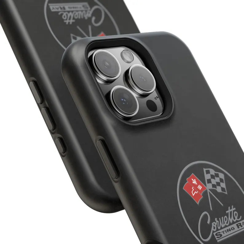 Corvette C2 Magnetic Tough Case, iPhone Case, Impact Resistant, MagSafe, Rubber Liner, Matte or Glossy, Cell Phone Case