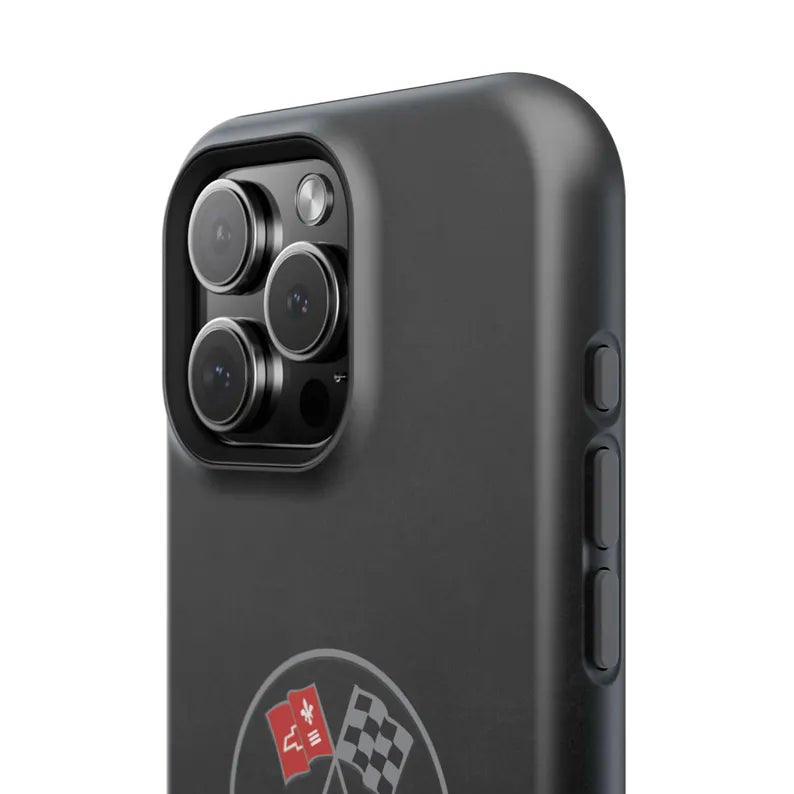 Corvette C2 Magnetic Tough Case, iPhone Case, Impact Resistant, MagSafe, Rubber Liner, Matte or Glossy, Cell Phone Case