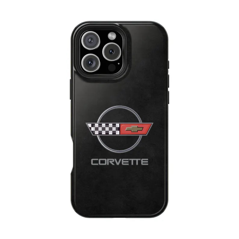Corvette C4 Magnetic Tough Case, iPhone Case, Impact Resistant, MagSafe, Rubber Liner, Matte or Glossy, Cell Phone Case