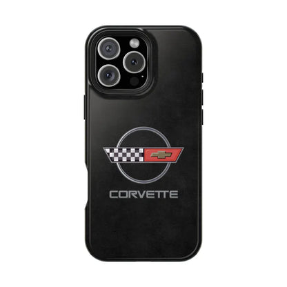 Corvette C4 Magnetic Tough Case, iPhone Case, Impact Resistant, MagSafe, Rubber Liner, Matte or Glossy, Cell Phone Case
