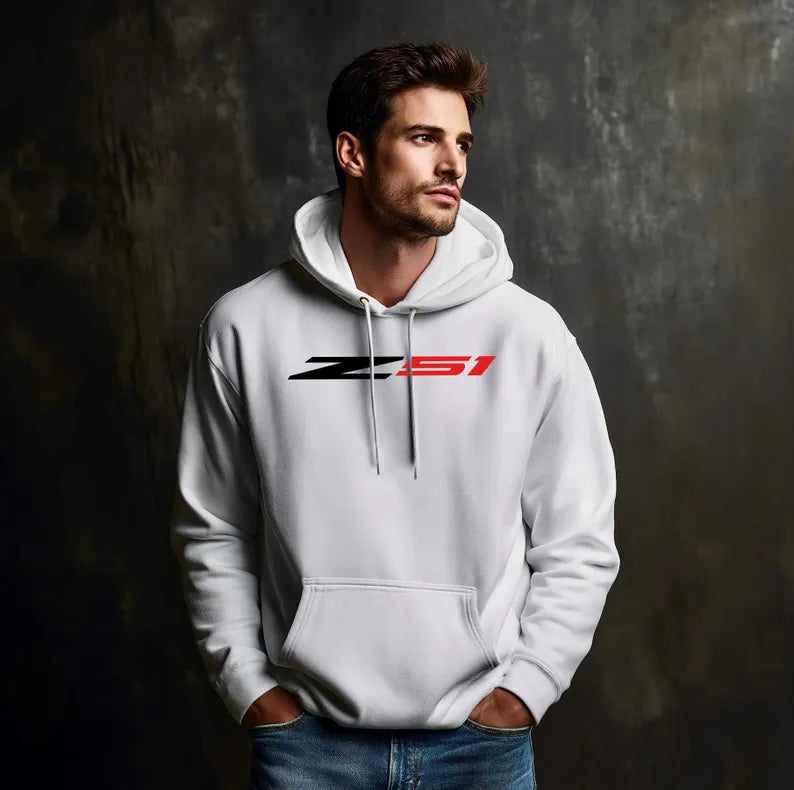 Corvette Z51 Hoodie, Corvette Sweatshirt, Gifts for Car Guys, Gifts for Car Girls, JERZEES® NuBlend®, Pullover, Unisex, Hoody