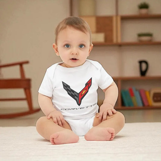 Corvette C8 Baby Onesie, Baby Clothing, Baby Shower Gift, Bella and Canvas Brand, Soft Fabric, Infant Clothes