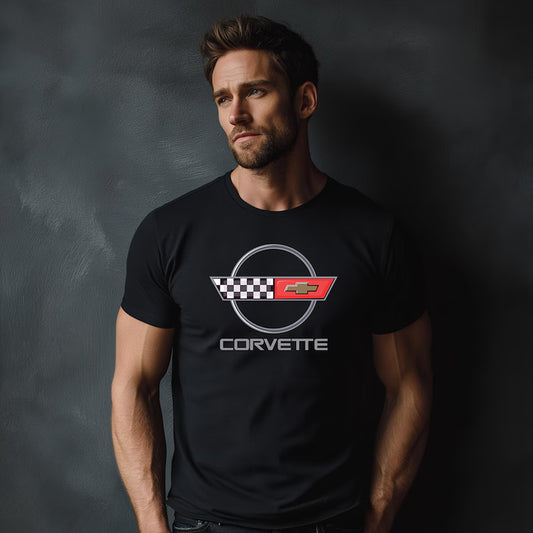 Corvette C4 T-Shirt, C4 Logo, Bella+Canvas T-Shirt, Corvette Apparel, Graphic Tee, Soft T-Shirt, Unisex T-Shirt, Raceday Gear