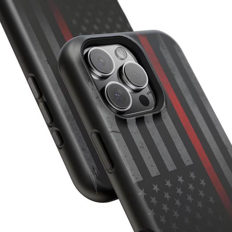 Corvette C7 "Red Lives Matter" Magnetic Tough Case, iPhone Case, Impact Resistant, MagSafe, Rubber Liner, Matte or Glossy, Cell Phone Case
