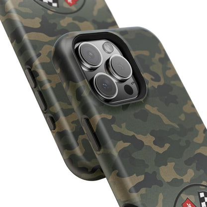 Corvette C2 Camo Magnetic Tough Case, iPhone Case, Impact Resistant, MagSafe, Rubber Liner, Matte or Glossy, Cell Phone Case
