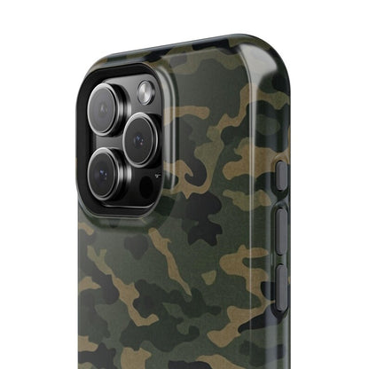 Corvette C3 Camo Magnetic Tough Case, iPhone Case, Impact Resistant, MagSafe, Rubber Liner, Matte or Glossy, Cell Phone Case