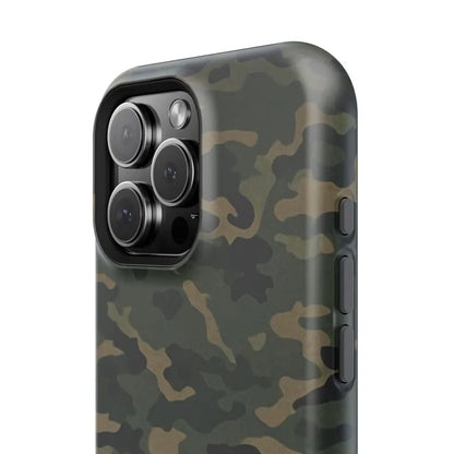 Corvette C6 Camo Magnetic Tough Case, iPhone Case, Impact Resistant, MagSafe, Rubber Liner, Matte or Glossy, Cell Phone Case