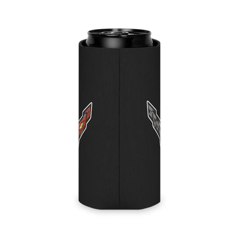 Corvette C8 Can Coozie, Regular and Slim, Beer and Soda Coozie, Race Day Beverage Holder, Car Enthusiast Gift, Party Favor, Tailgate