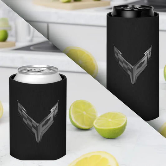 Corvette C8 Can Coozie, Regular and Slim, Beer and Soda Coozie, Race Day Beverage Holder, Car Enthusiast Gift, Party Favor, Tailgate
