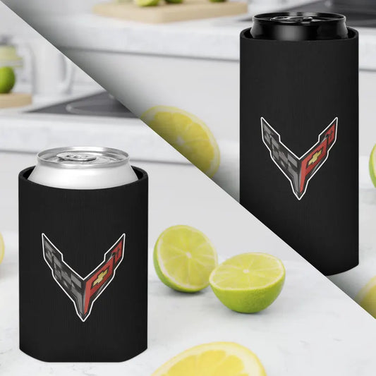 Corvette C8 Can Coozie, Regular and Slim, Beer and Soda Coozie, Race Day Beverage Holder, Car Enthusiast Gift, Party Favor, Tailgate