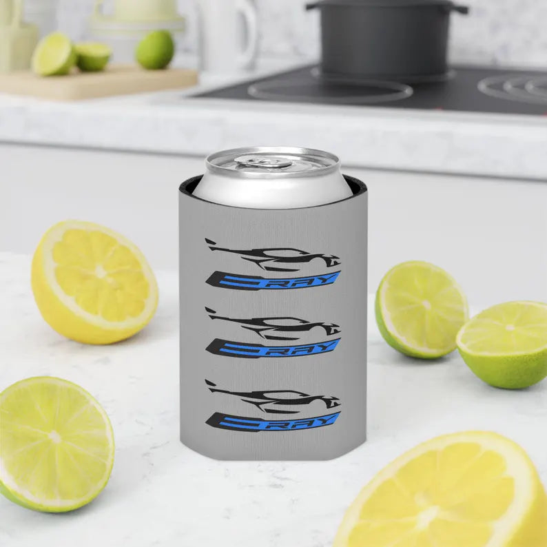 Corvette C8 E-Ray Can Coozie, Regular and Slim, Beer and Soda Coozie, Race Day Beverage Holder, Car Enthusiast Gift, Party Favor, Tailgate