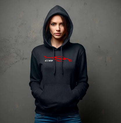 Corvette C8 Hoodie, Corvette Sweatshirt, Gifts for Car Guys, Gifts for Car Girls, JERZEES® NuBlend®, Pullover, Unisex, Hoody