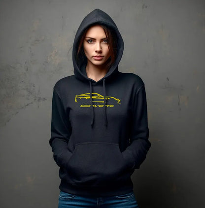Corvette C7 Hoodie, Corvette Sweatshirt, Gifts for Car Guys, Gifts for Car Girls, JERZEES® NuBlend®, Pullover, Unisex, Hoody