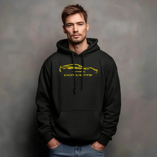 Corvette C7 Hoodie, Corvette Sweatshirt, Gifts for Car Guys, Gifts for Car Girls, JERZEES® NuBlend®, Pullover, Unisex, Hoody