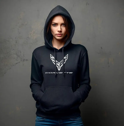 Corvette C8 Hoodie, Corvette Sweatshirt, Gifts for Car Guys, Gifts for Car Girls, JERZEES® NuBlend®, Pullover, Unisex, Hoody