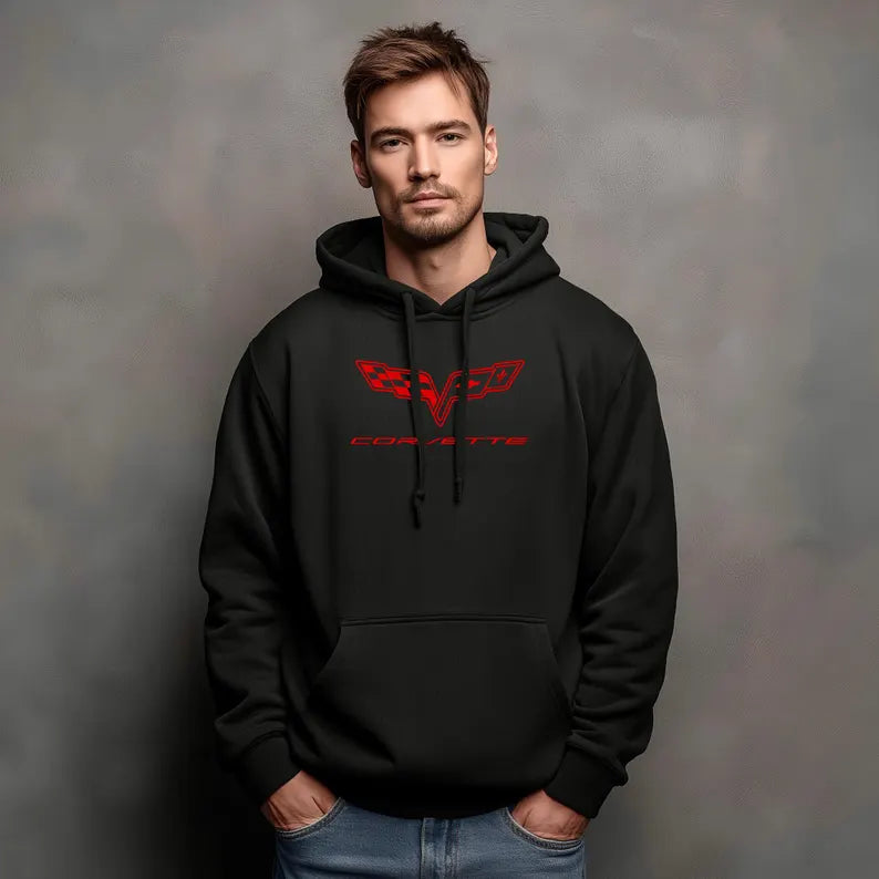 Corvette C6 Hoodie, Corvette Sweatshirt, Gifts for Car Guys, Gifts for Car Girls, JERZEES® NuBlend®, Pullover, Unisex, Hoody