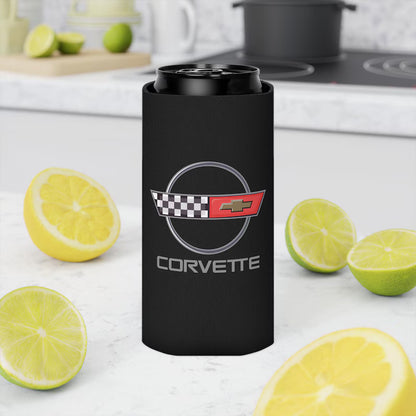 Corvette C4 Can Coozie, Regular and Slim, Beer and Soda Coozie, Race Day Beverage Holder, Car Enthusiast Gift, Party Favor, Tailgate