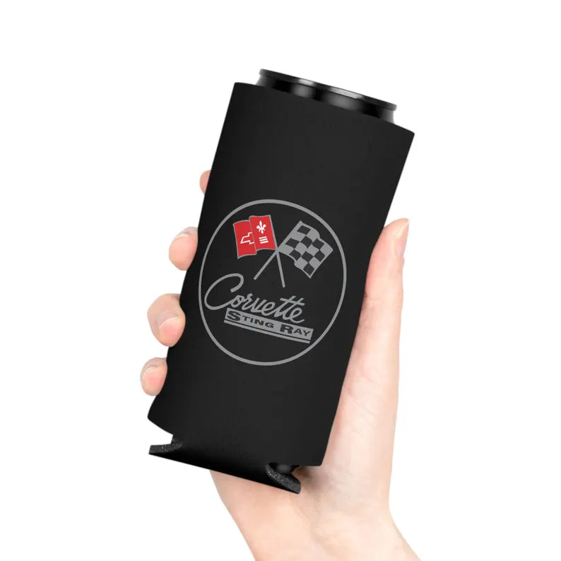 Corvette C2 Can Coozie, Regular and Slim, Beer and Soda Coozie, Race Day Beverage Holder, Car Enthusiast Gift, Party Favor, Tailgate
