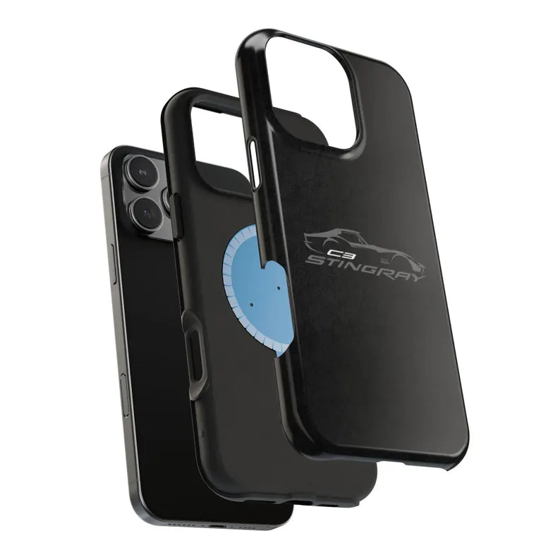 Corvette C3 Stingray Magnetic Tough Case, iPhone Case, Impact Resistant, MagSafe, Rubber Liner, Matte or Glossy, Cell Phone Case