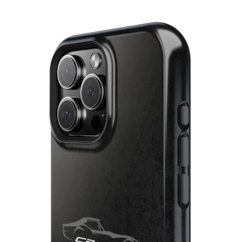 Corvette C3 Stingray Magnetic Tough Case, iPhone Case, Impact Resistant, MagSafe, Rubber Liner, Matte or Glossy, Cell Phone Case