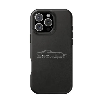 Corvette C3 Stingray Magnetic Tough Case, iPhone Case, Impact Resistant, MagSafe, Rubber Liner, Matte or Glossy, Cell Phone Case