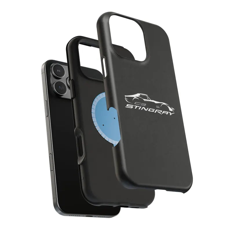 Corvette C3 Stingray Magnetic Tough Case, iPhone Case, Impact Resistant, MagSafe, Rubber Liner, Matte or Glossy, Cell Phone Case