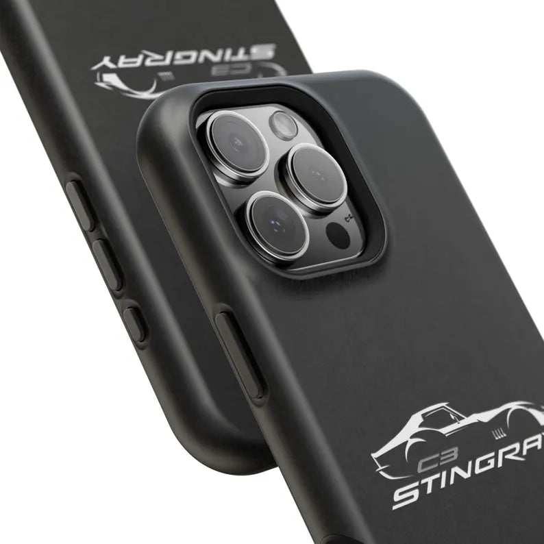 Corvette C3 Stingray Magnetic Tough Case, iPhone Case, Impact Resistant, MagSafe, Rubber Liner, Matte or Glossy, Cell Phone Case