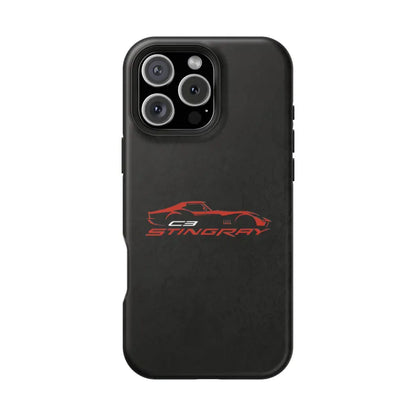 Corvette C3 Stingray Magnetic Tough Case, iPhone Case, Impact Resistant, MagSafe, Rubber Liner, Matte or Glossy, Cell Phone Case