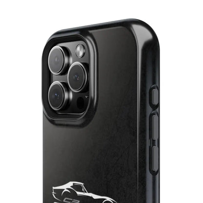 Corvette C3 Stingray Magnetic Tough Case, iPhone Case, Impact Resistant, MagSafe, Rubber Liner, Matte or Glossy, Cell Phone Case