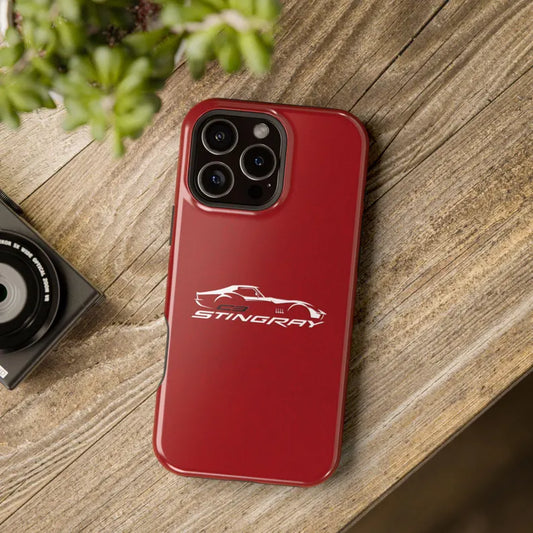 Corvette C3 Stingray Magnetic Tough Case, iPhone Case, Impact Resistant, MagSafe, Rubber Liner, Matte or Glossy, Cell Phone Case