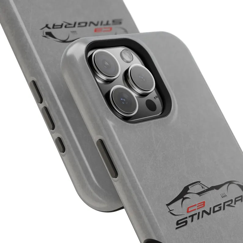Corvette C3 Stingray Magnetic Tough Case, iPhone Case, Impact Resistant, MagSafe, Rubber Liner, Matte or Glossy, Cell Phone Case