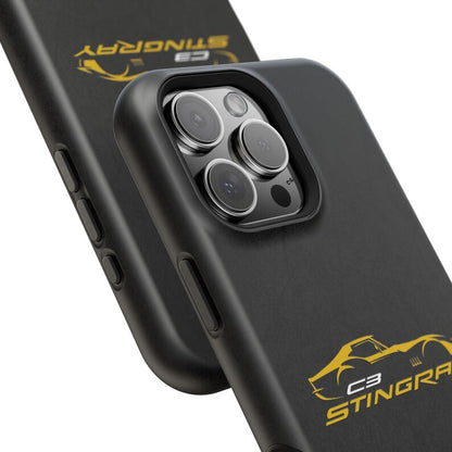 Corvette C3 Stingray Magnetic Tough Case, iPhone Case, Impact Resistant, MagSafe, Rubber Liner, Matte or Glossy, Cell Phone Case