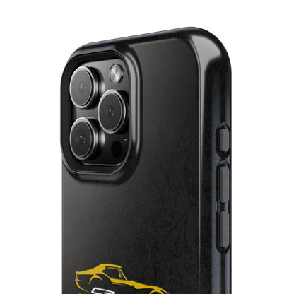 Corvette C3 Stingray Magnetic Tough Case, iPhone Case, Impact Resistant, MagSafe, Rubber Liner, Matte or Glossy, Cell Phone Case