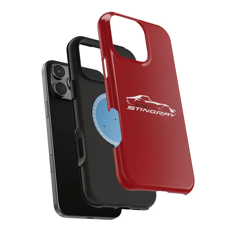 Corvette C3 Stingray Magnetic Tough Case, iPhone Case, Impact Resistant, MagSafe, Rubber Liner, Matte or Glossy, Cell Phone Case