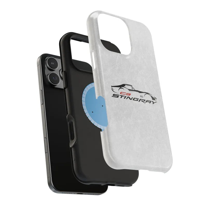 Corvette C3 Stingray Magnetic Tough Case, iPhone Case, Impact Resistant, MagSafe, Rubber Liner, Matte or Glossy, Cell Phone Case