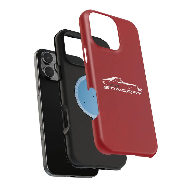 Corvette C3 Stingray Magnetic Tough Case, iPhone Case, Impact Resistant, MagSafe, Rubber Liner, Matte or Glossy, Cell Phone Case