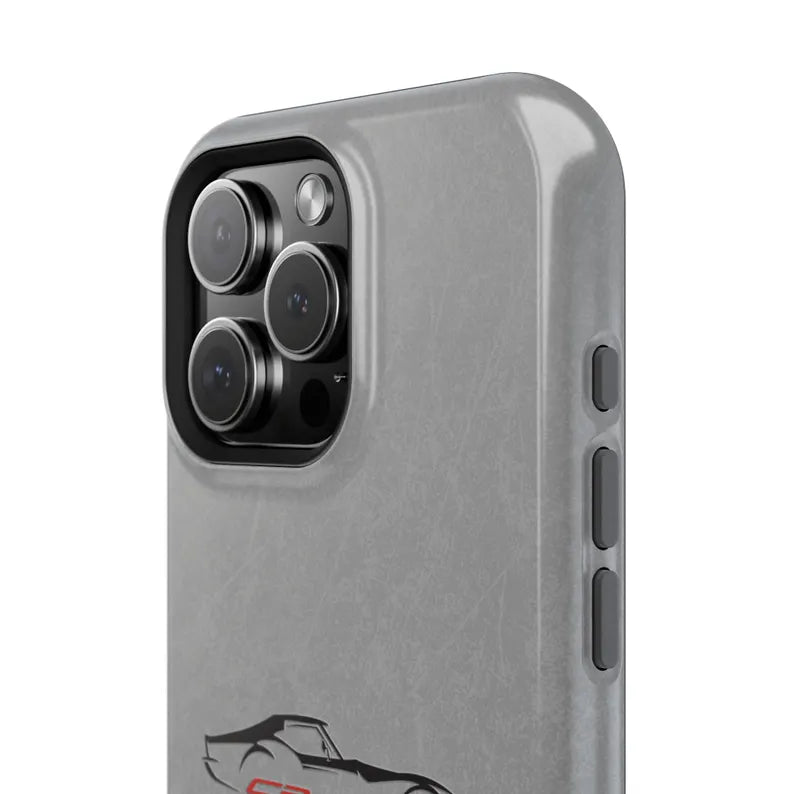 Corvette C3 Stingray Magnetic Tough Case, iPhone Case, Impact Resistant, MagSafe, Rubber Liner, Matte or Glossy, Cell Phone Case