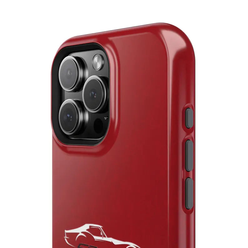 Corvette C3 Stingray Magnetic Tough Case, iPhone Case, Impact Resistant, MagSafe, Rubber Liner, Matte or Glossy, Cell Phone Case