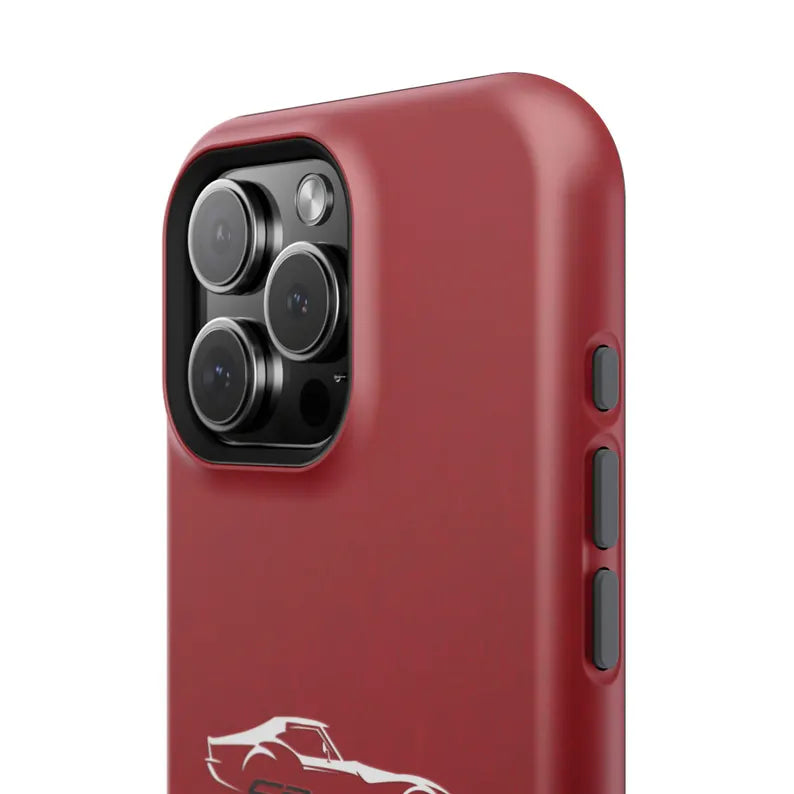 Corvette C3 Stingray Magnetic Tough Case, iPhone Case, Impact Resistant, MagSafe, Rubber Liner, Matte or Glossy, Cell Phone Case