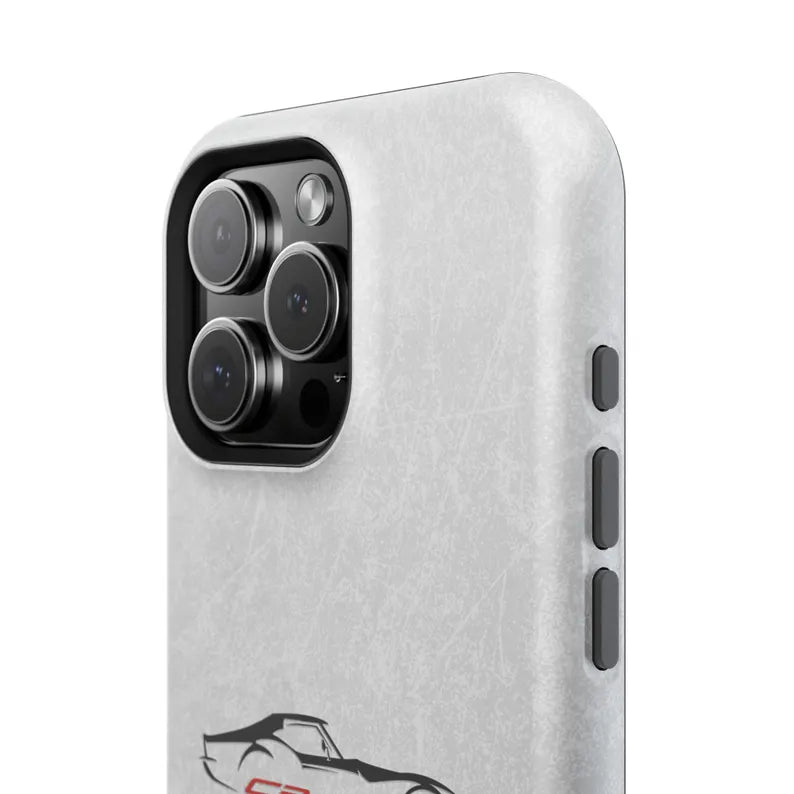 Corvette C3 Stingray Magnetic Tough Case, iPhone Case, Impact Resistant, MagSafe, Rubber Liner, Matte or Glossy, Cell Phone Case