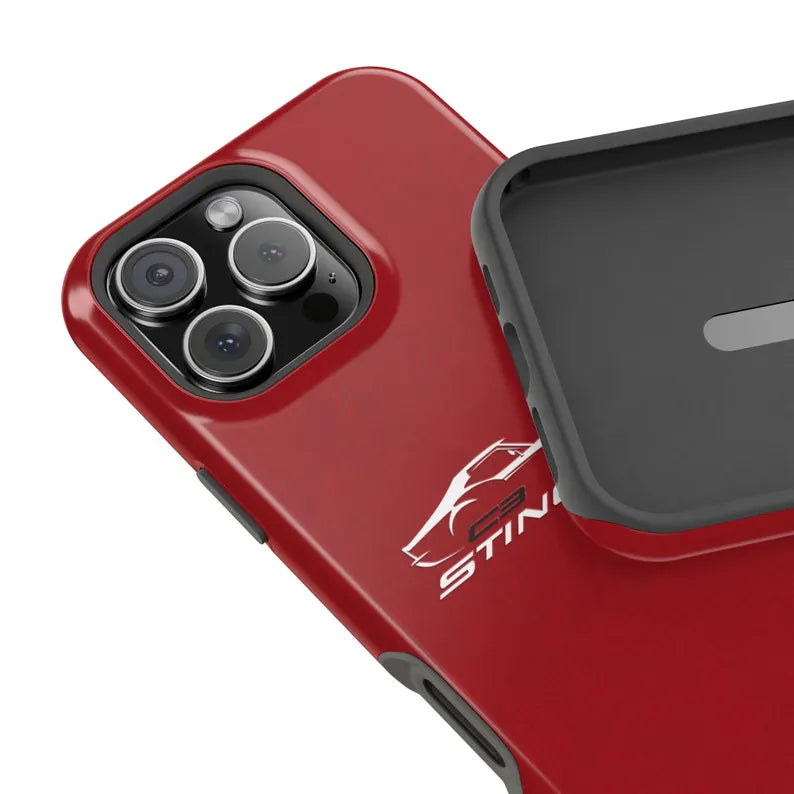 Corvette C3 Stingray Magnetic Tough Case, iPhone Case, Impact Resistant, MagSafe, Rubber Liner, Matte or Glossy, Cell Phone Case