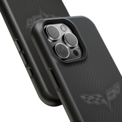 Corvette C6 "Blackout" Magnetic Tough Case, iPhone Case, Impact Resistant, MagSafe, Rubber Liner, Matte or Glossy, Cell Phone Case