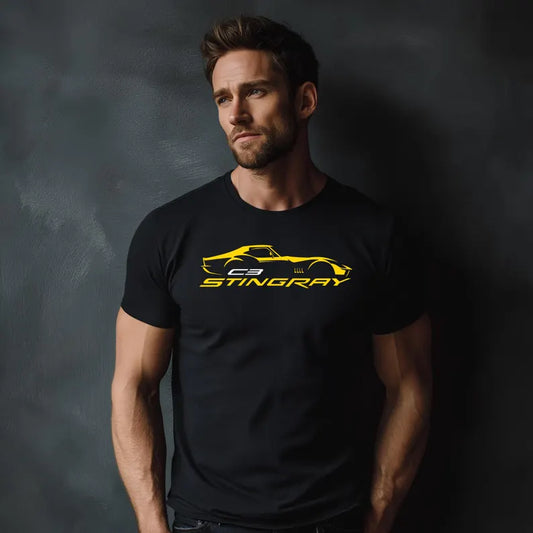 Corvette C3 Stingray Custom T-Shirt, Bella+Canvas T-Shirt, Unisex, Corvette Apparel, Graphic Tee, Soft T-Shirt, Stingray Logo