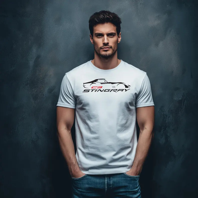 Corvette C3 Stingray Custom T-Shirt, Bella+Canvas T-Shirt, Unisex, Corvette Apparel, Graphic Tee, Soft T-Shirt, Stingray Logo