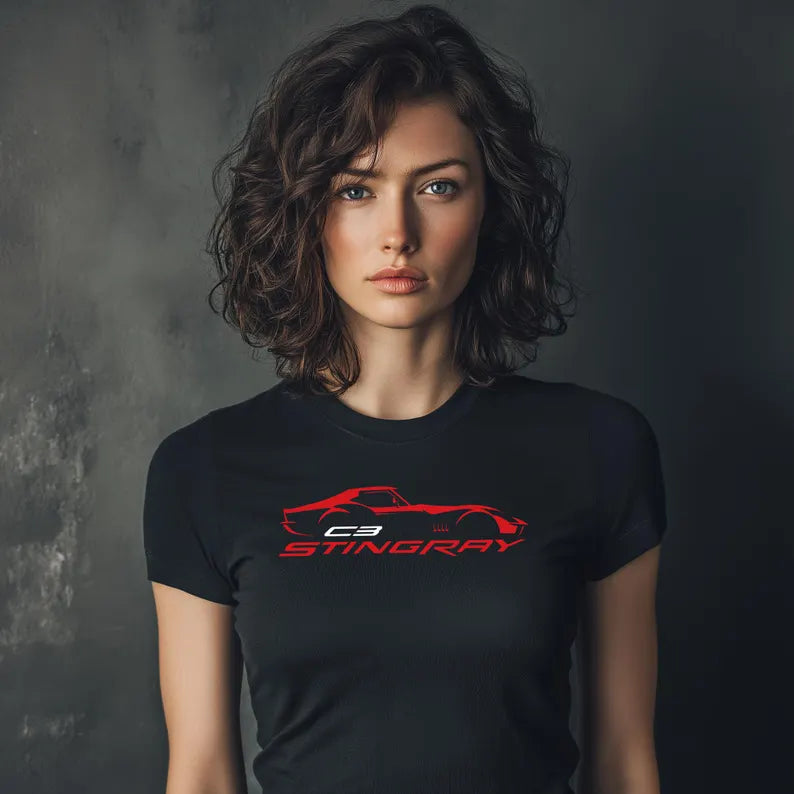 Corvette C3 Stingray Custom T-Shirt, Bella+Canvas T-Shirt, Unisex, Corvette Apparel, Graphic Tee, Soft T-Shirt, Stingray Logo